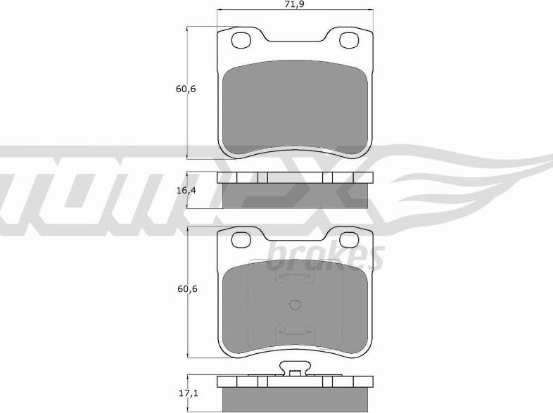 TOMEX brakes TX 11-96 - Set placute frana,frana disc parts5.com