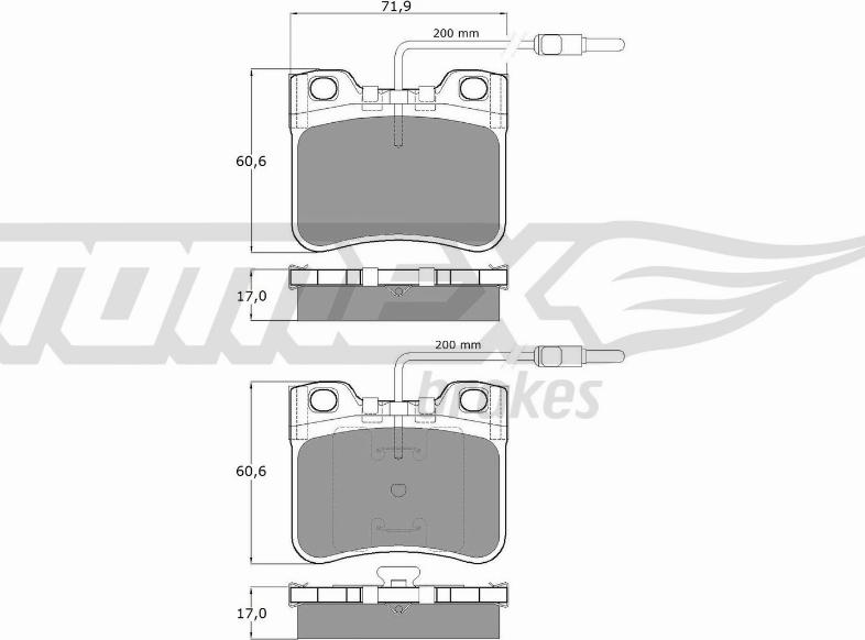 TOMEX brakes TX 11-98 - Set placute frana,frana disc parts5.com