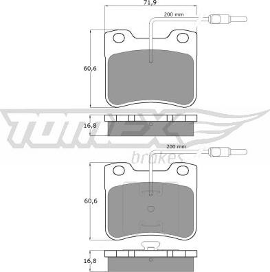 TOMEX brakes TX 11-97 - Set placute frana,frana disc parts5.com