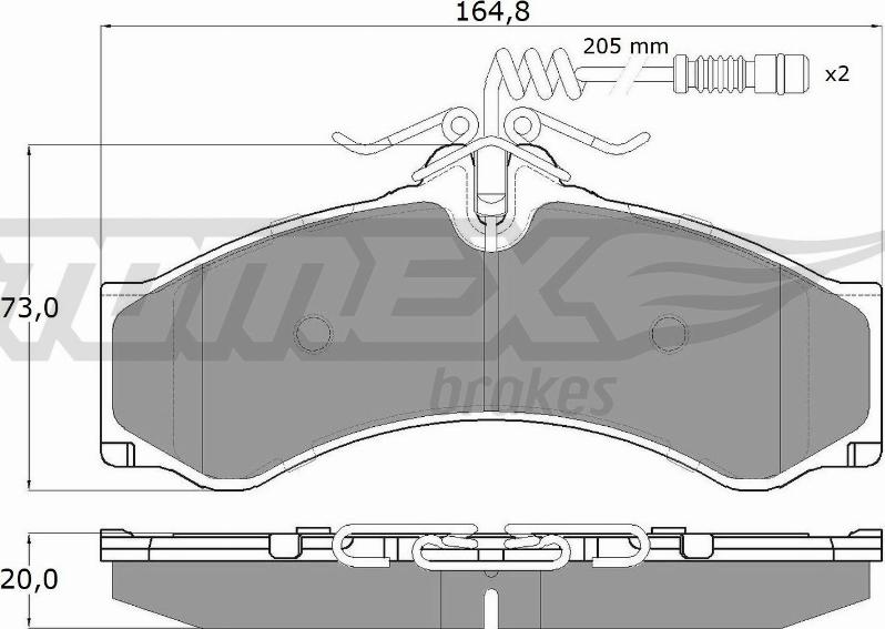 TOMEX brakes TX 11-481 - Jarrupala, levyjarru parts5.com