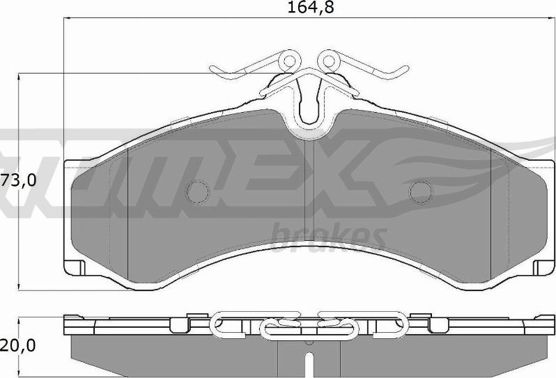 TOMEX brakes TX 11-48 - Sada brzdových destiček, kotoučová brzda parts5.com