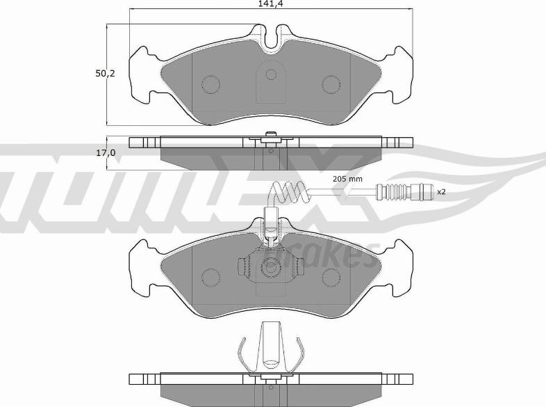 TOMEX brakes TX 11-501 - Juego de pastillas de freno parts5.com