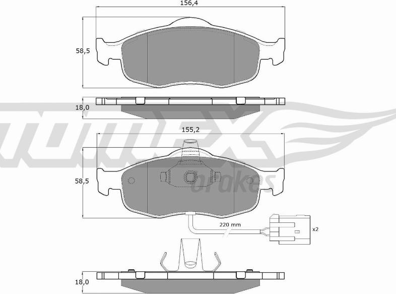 TOMEX brakes TX 11-191 - Set placute frana,frana disc parts5.com