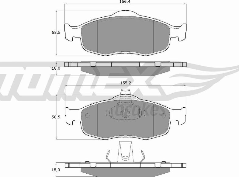 TOMEX brakes TX 11-19 - Set placute frana,frana disc parts5.com