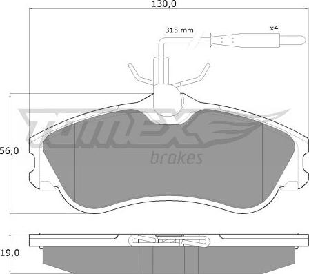 TOMEX brakes TX 11-12 - Jarrupala, levyjarru parts5.com