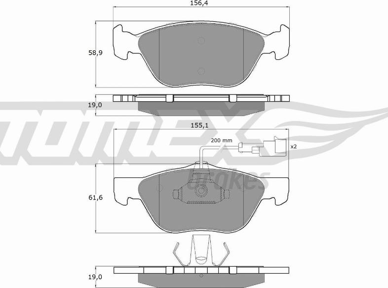 TOMEX brakes TX 11-84 - Set placute frana,frana disc parts5.com