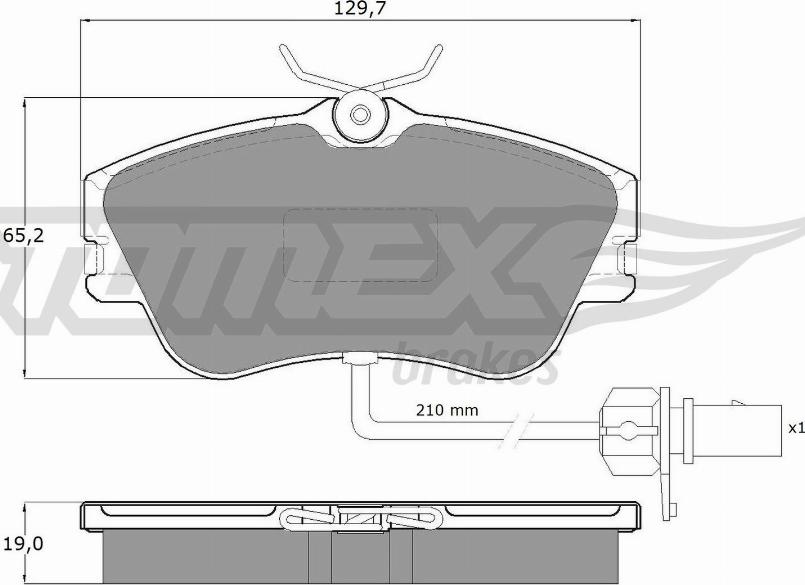 TOMEX brakes TX 11-821 - Set placute frana,frana disc parts5.com