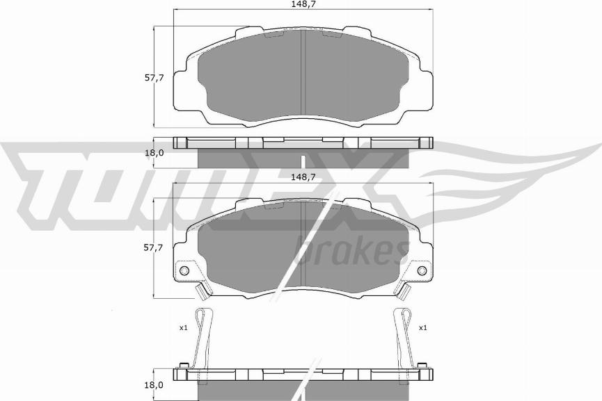 TOMEX brakes TX 11-37 - Bremsbelagsatz, Scheibenbremse parts5.com