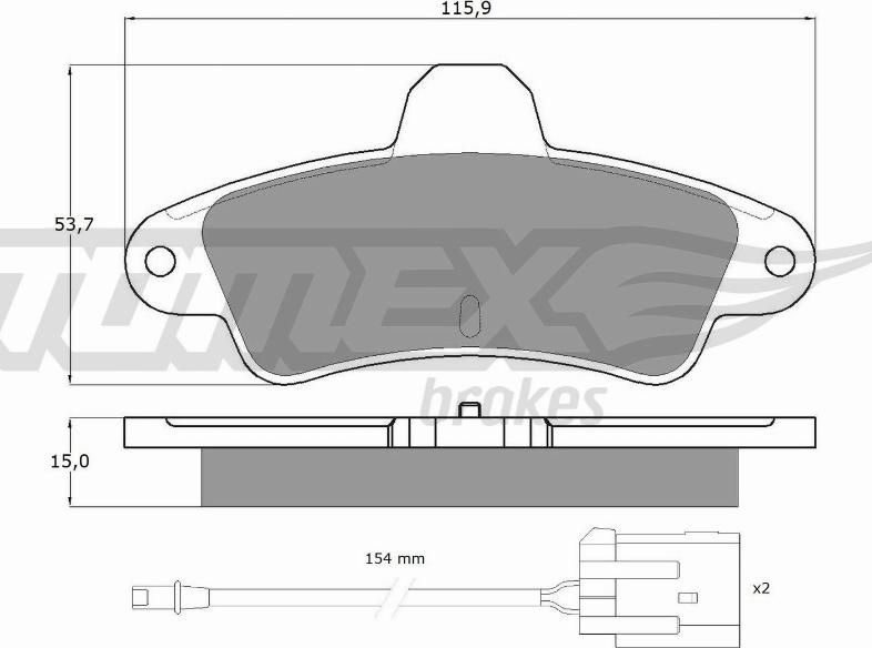 TOMEX brakes TX 11-201 - Set placute frana,frana disc parts5.com