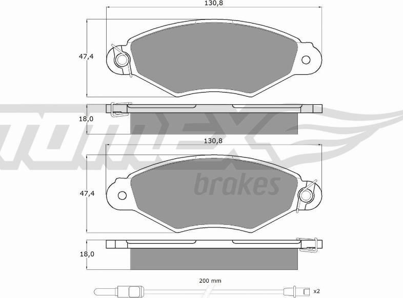 TOMEX brakes TX 11-751 - Set placute frana,frana disc parts5.com