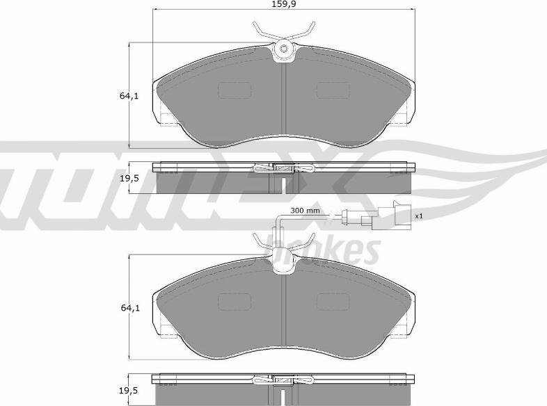 TOMEX brakes TX 11-731 - Komplet pločica, disk-kočnica parts5.com