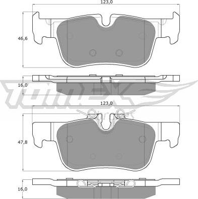 TOMEX brakes TX 18-44 - Set placute frana,frana disc parts5.com