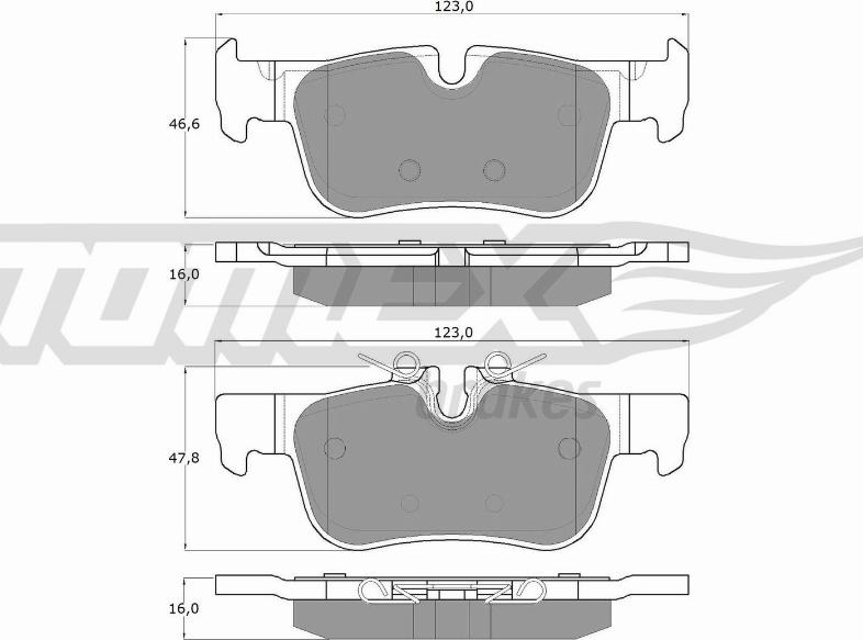 TOMEX brakes TX 18-44 - Set placute frana,frana disc parts5.com