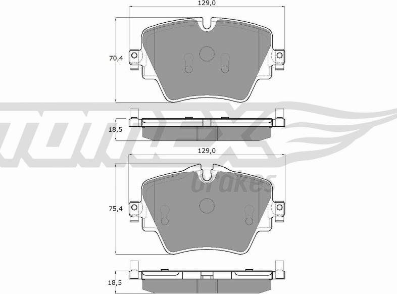 TOMEX brakes TX 18-43 - Set placute frana,frana disc parts5.com