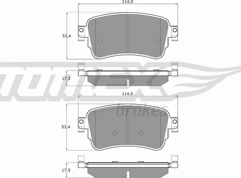 TOMEX brakes TX 18-64 - Set placute frana,frana disc parts5.com