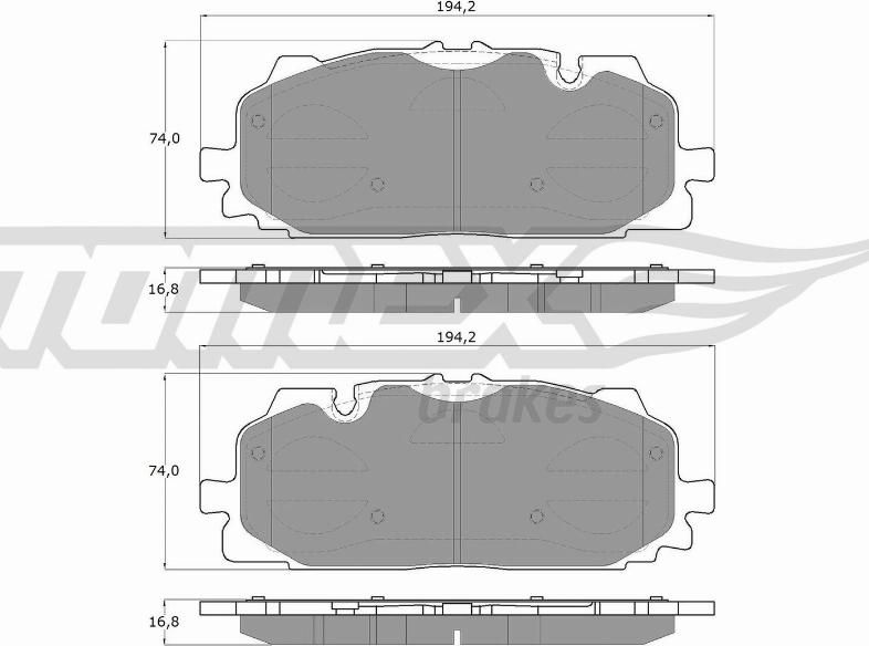 TOMEX brakes TX 18-60 - Комплект спирачно феродо, дискови спирачки parts5.com