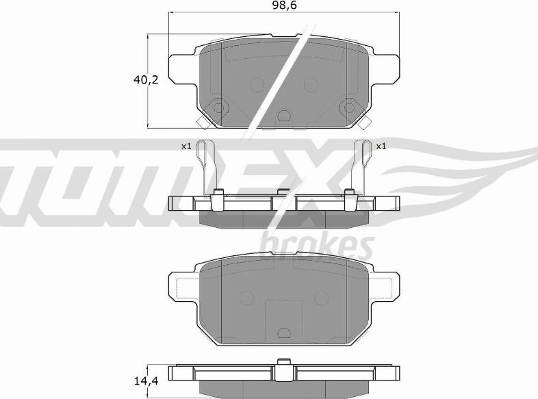 TOMEX brakes TX 18-14 - Set placute frana,frana disc parts5.com