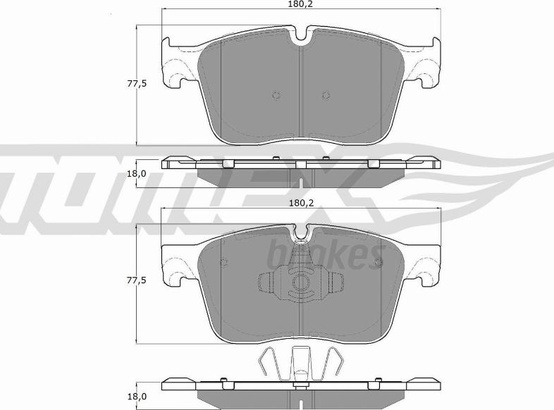 TOMEX brakes TX 18-84 - Set placute frana,frana disc parts5.com