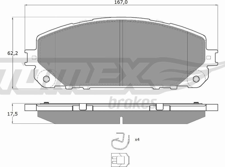 TOMEX brakes TX 18-80 - Komplet pločica, disk-kočnica parts5.com