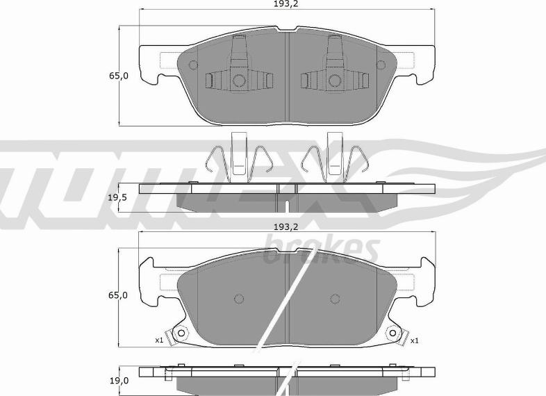 TOMEX brakes TX 18-39 - Σετ τακάκια, δισκόφρενα parts5.com