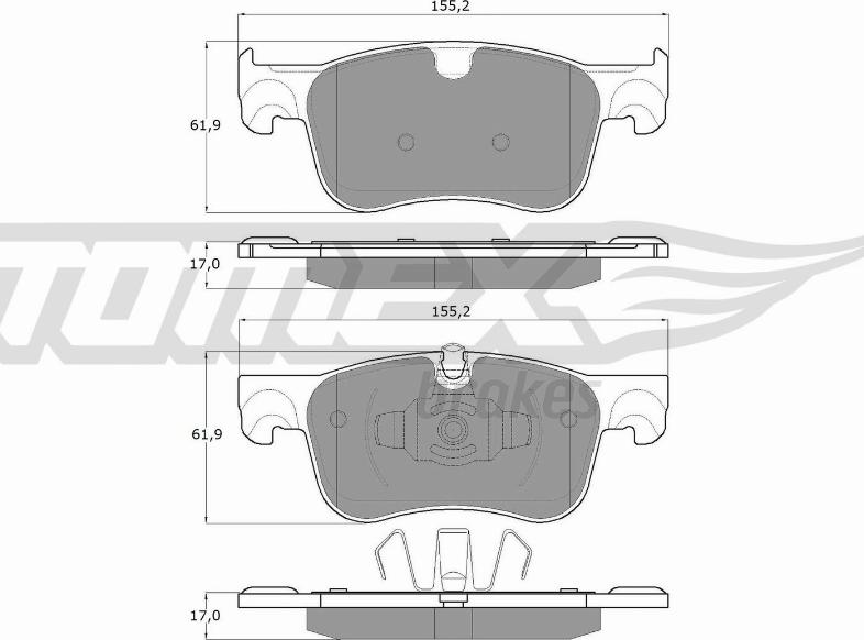 TOMEX brakes TX 18-35 - Set placute frana,frana disc parts5.com