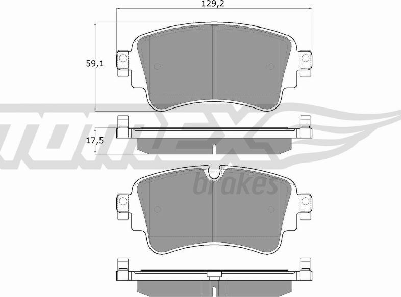 TOMEX brakes TX 18-23 - Комплект спирачно феродо, дискови спирачки parts5.com