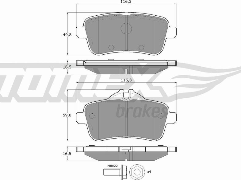 TOMEX brakes TX 18-79 - Set placute frana,frana disc parts5.com