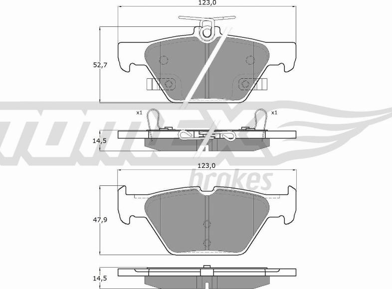 TOMEX brakes TX 18-71 - Komplet pločica, disk-kočnica parts5.com