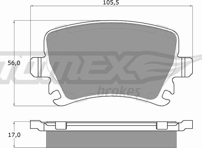 TOMEX brakes TX 13-95 - Zestaw klocków hamulcowych, hamulce tarczowe parts5.com