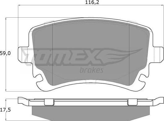 TOMEX brakes TX 13-961 - Fékbetétkészlet, tárcsafék parts5.com