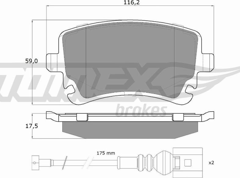 TOMEX brakes TX 13-96 - Juego de pastillas de freno parts5.com