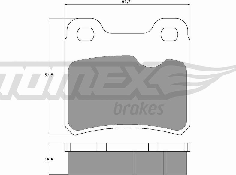 TOMEX brakes TX 13-49 - Σετ τακάκια, δισκόφρενα parts5.com