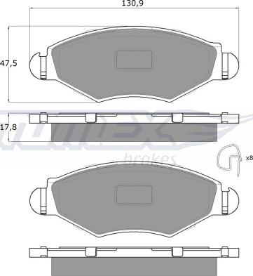 TOMEX brakes TX 13-43 - Jarrupala, levyjarru parts5.com