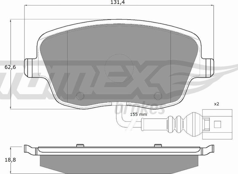 TOMEX brakes TX 13-591 - Set placute frana,frana disc parts5.com