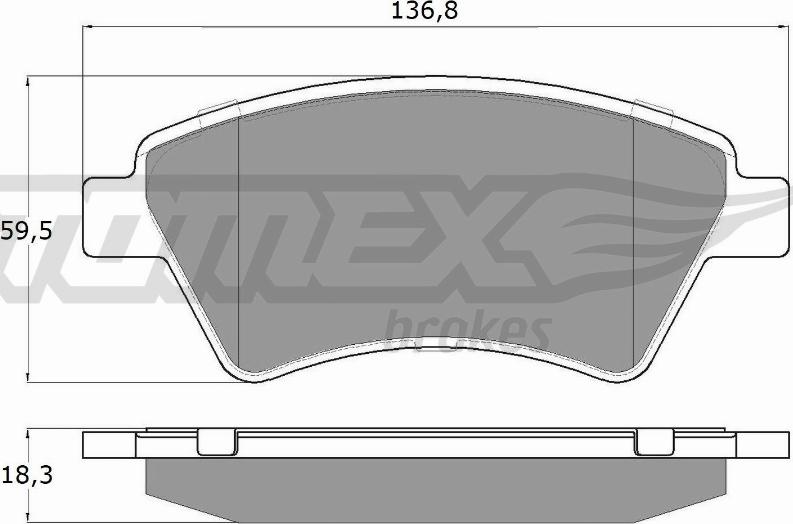 TOMEX brakes TX 13-54 - Juego de pastillas de freno parts5.com