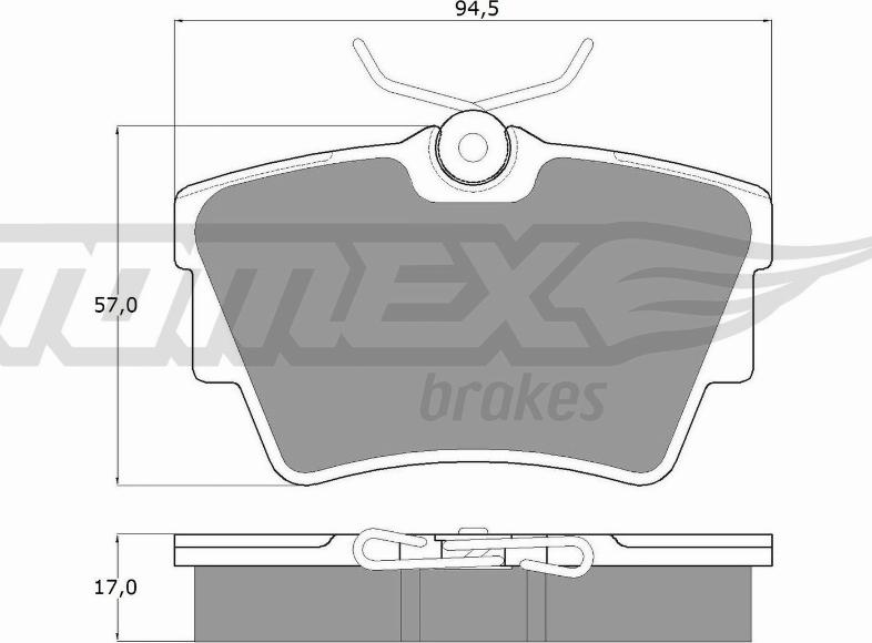 TOMEX brakes TX 13-09 - Komplet pločica, disk-kočnica parts5.com