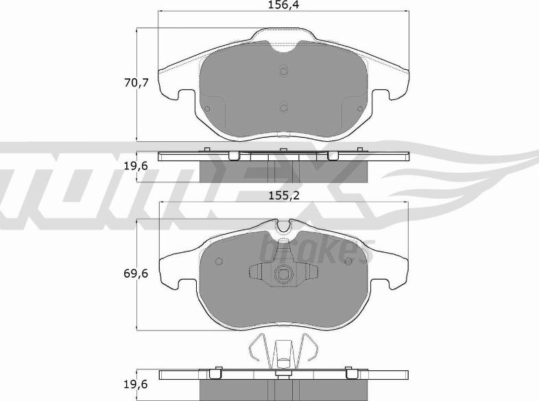 TOMEX brakes TX 13-04 - Set placute frana,frana disc parts5.com