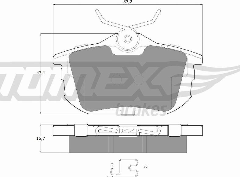 TOMEX brakes TX 13-07 - Set placute frana,frana disc parts5.com