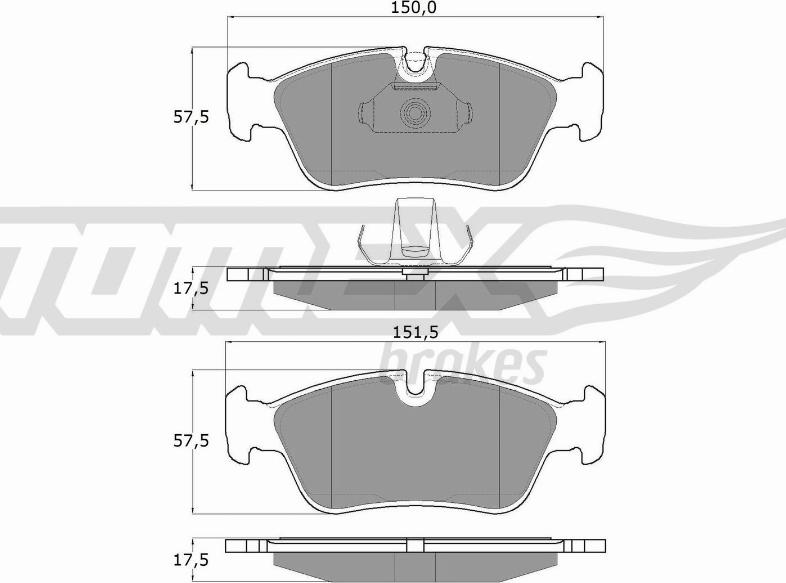 TOMEX brakes TX 13-16 - Fékbetétkészlet, tárcsafék parts5.com