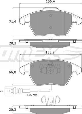 TOMEX brakes TX 13-11 - Set placute frana,frana disc parts5.com