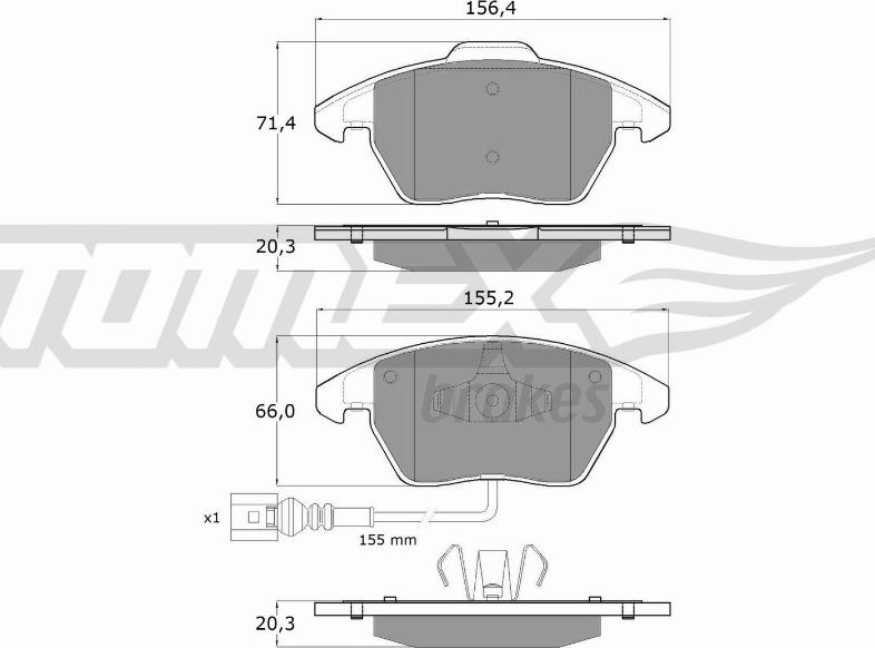 TOMEX brakes TX 13-11 - Juego de pastillas de freno parts5.com