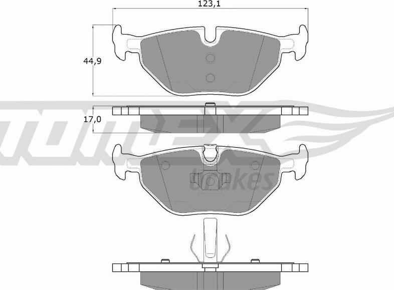 TOMEX brakes TX 13-17 - Brake Pad Set, disc brake parts5.com