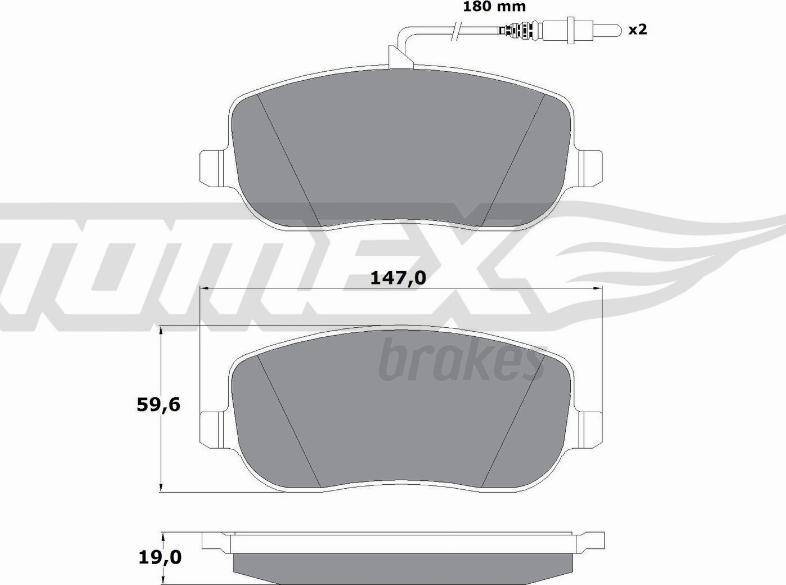 TOMEX brakes TX 13-34 - Set placute frana,frana disc parts5.com