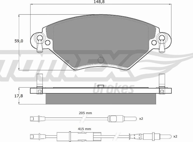 TOMEX brakes TX 13-31 - Set placute frana,frana disc parts5.com