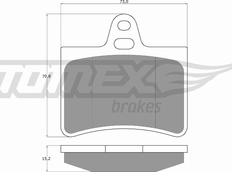 TOMEX brakes TX 13-33 - Zestaw klocków hamulcowych, hamulce tarczowe parts5.com