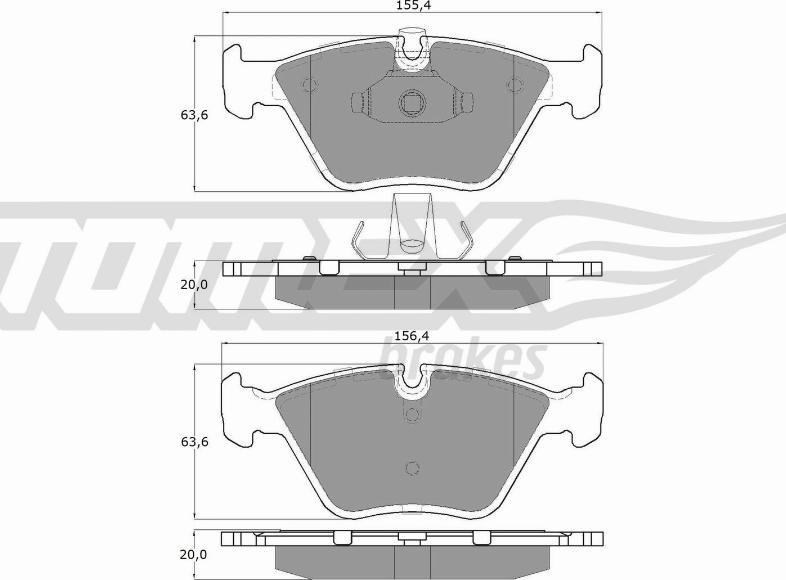 TOMEX brakes TX 13-20 - Set placute frana,frana disc parts5.com