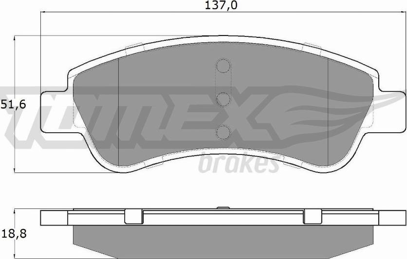 TOMEX brakes TX 13-27 - Σετ τακάκια, δισκόφρενα parts5.com