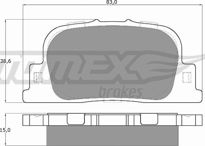 TOMEX brakes TX 13-71 - Set placute frana,frana disc parts5.com