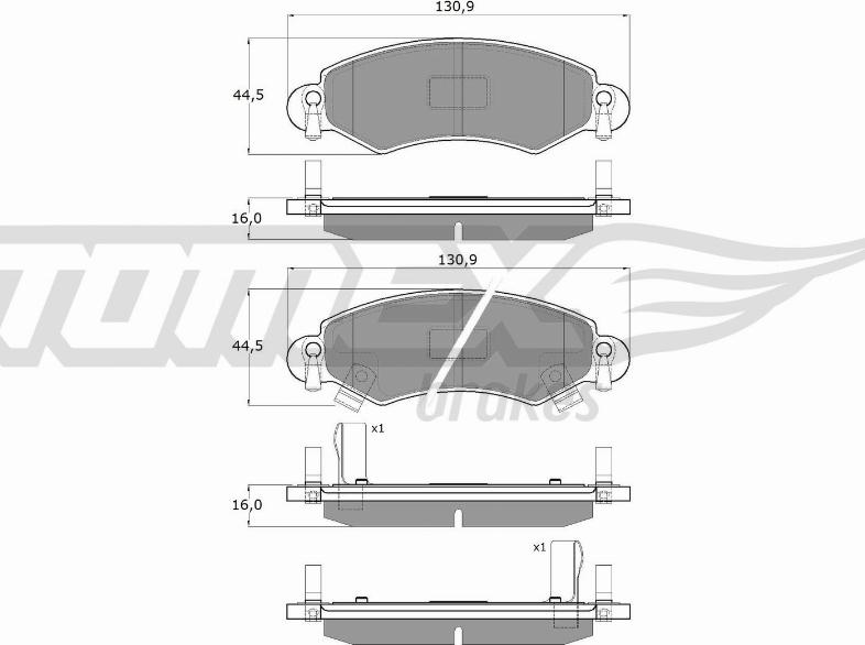 TOMEX brakes TX 12-96 - Set placute frana,frana disc parts5.com