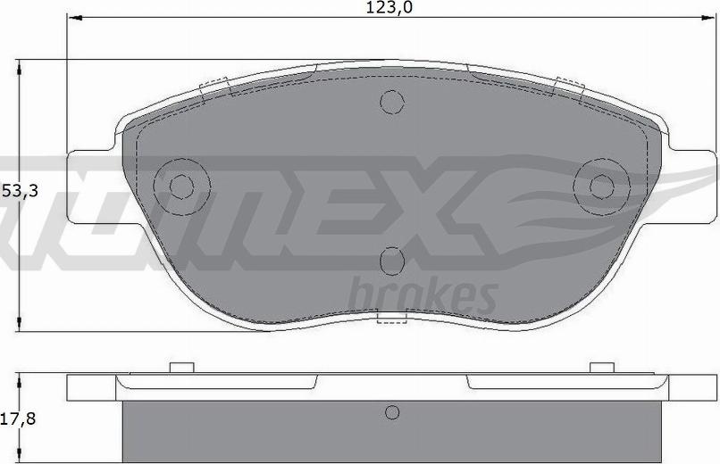 TOMEX brakes TX 12-483 - Brake Pad Set, disc brake parts5.com